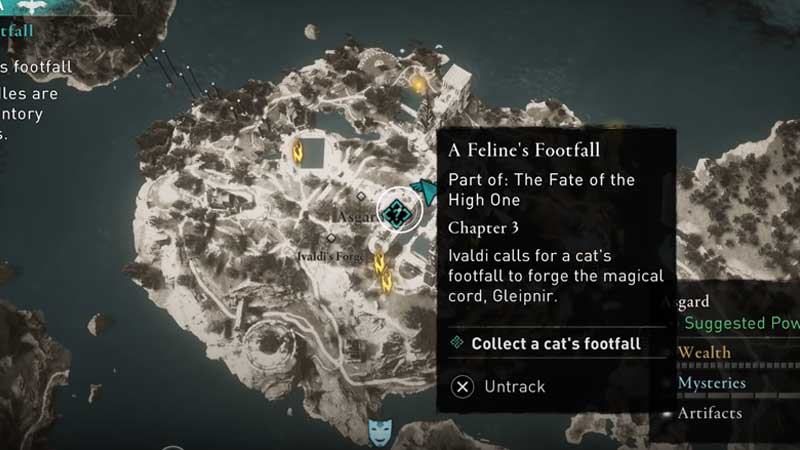how to complete a cats footfall quest in assassins creed valhalla
