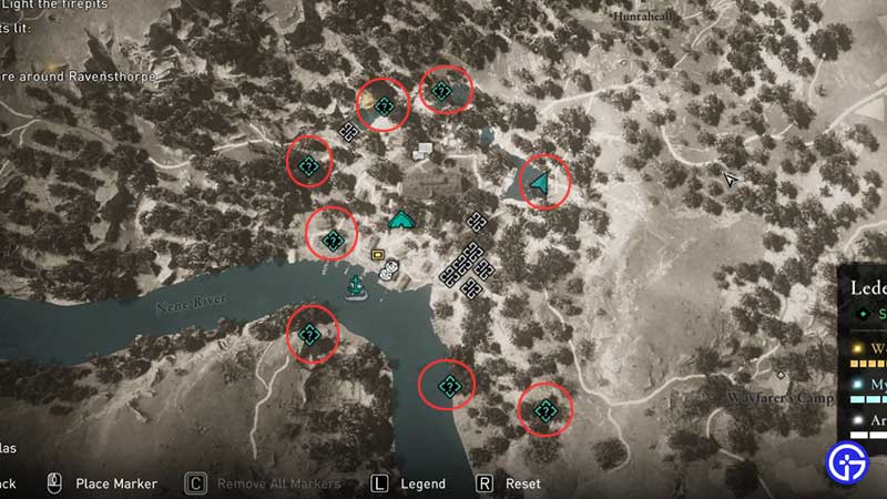 All 8 Firepit Locations Valhalla