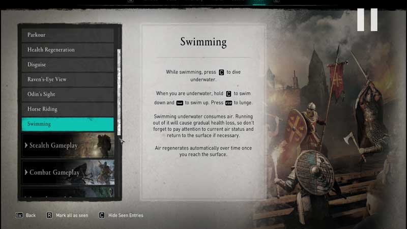 Assasins Creed Valhalla Swiming Guide