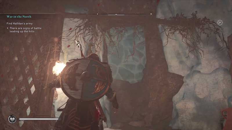 break the ice wall in wiccan's cave