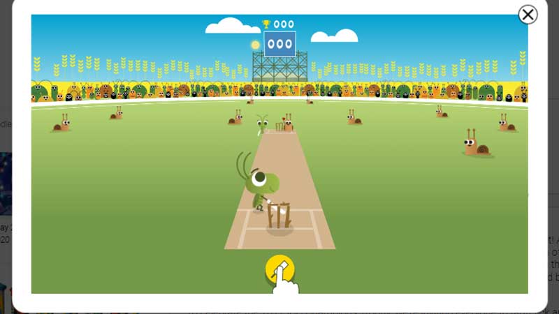 google doodle cricket game