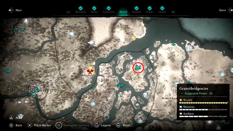 how to activate the three slot statue in ac valhalla