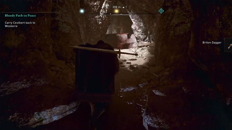 how to get coelbert out of the cave in assassin's creed valhalla