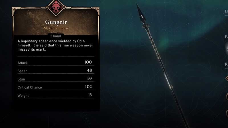 how to get gungnir isu weapon