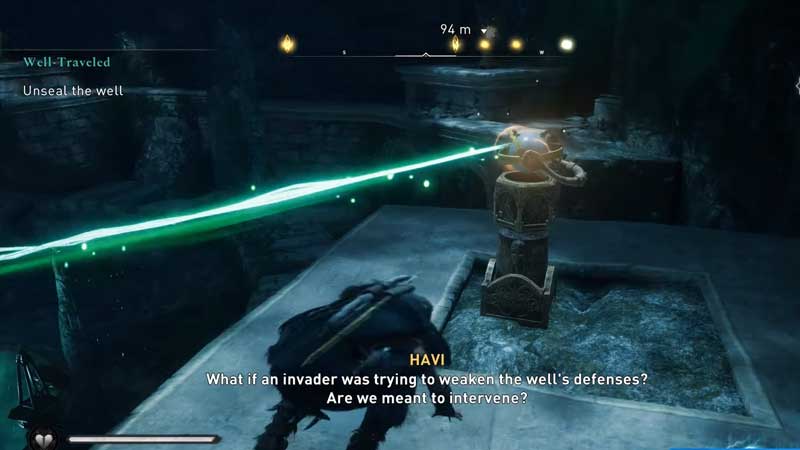 how to unseal the well in ac valhalla