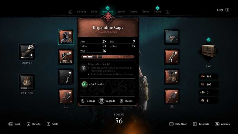 how to upgrade weapons and armor equipment in ac valhalla