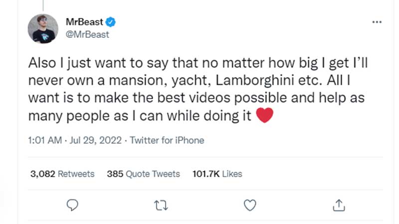 mrbeast donate to charity