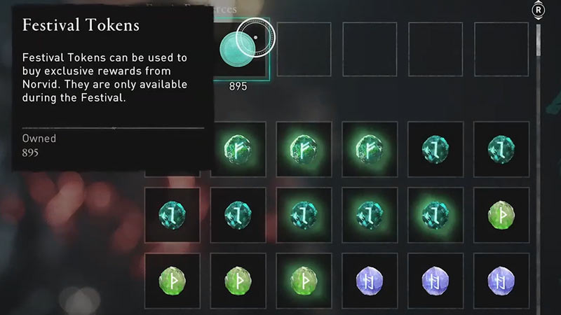 Ostara festival tokens in AC Valhalla
