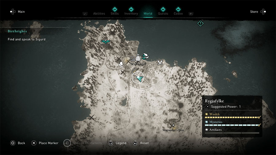 Rygjafylke Artifact Location Guide
