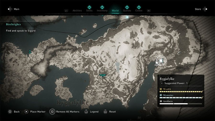 Rygjafylke Artifact Location Guide
