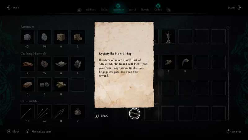 Rygjafylke Treasure Hoard Map Guide