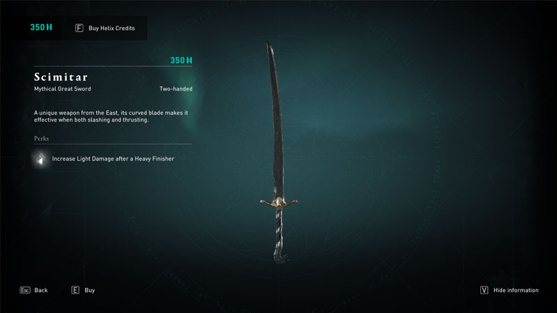 scimitar mythical weapon