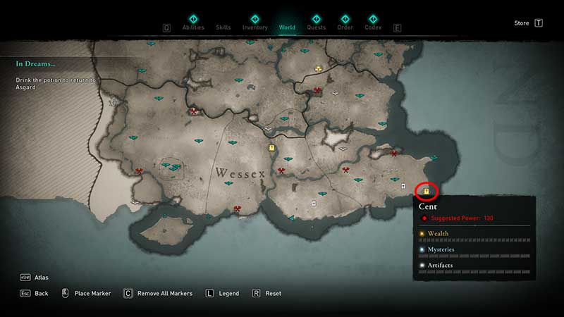 Thorn of Slumber ability upgrade location in ac valhalla