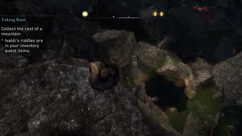 where to find the pool to throw the root of a mountain